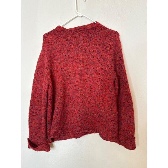 Habitat Confetti Funnel Neck Pullover‎ Apple Multi Color Boxy Sweater Size Small - Picture 1 of 7